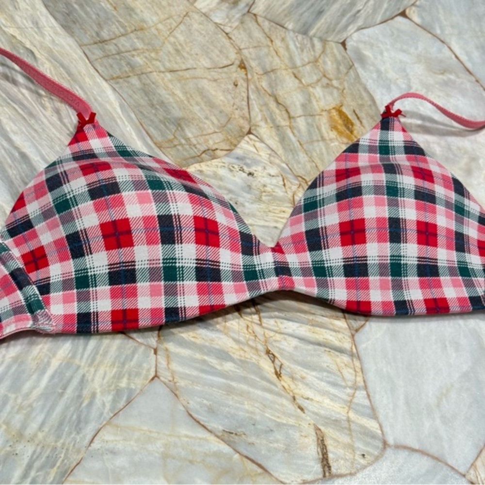 Victoria's Secret Red and Pink Checkered Bra‎
